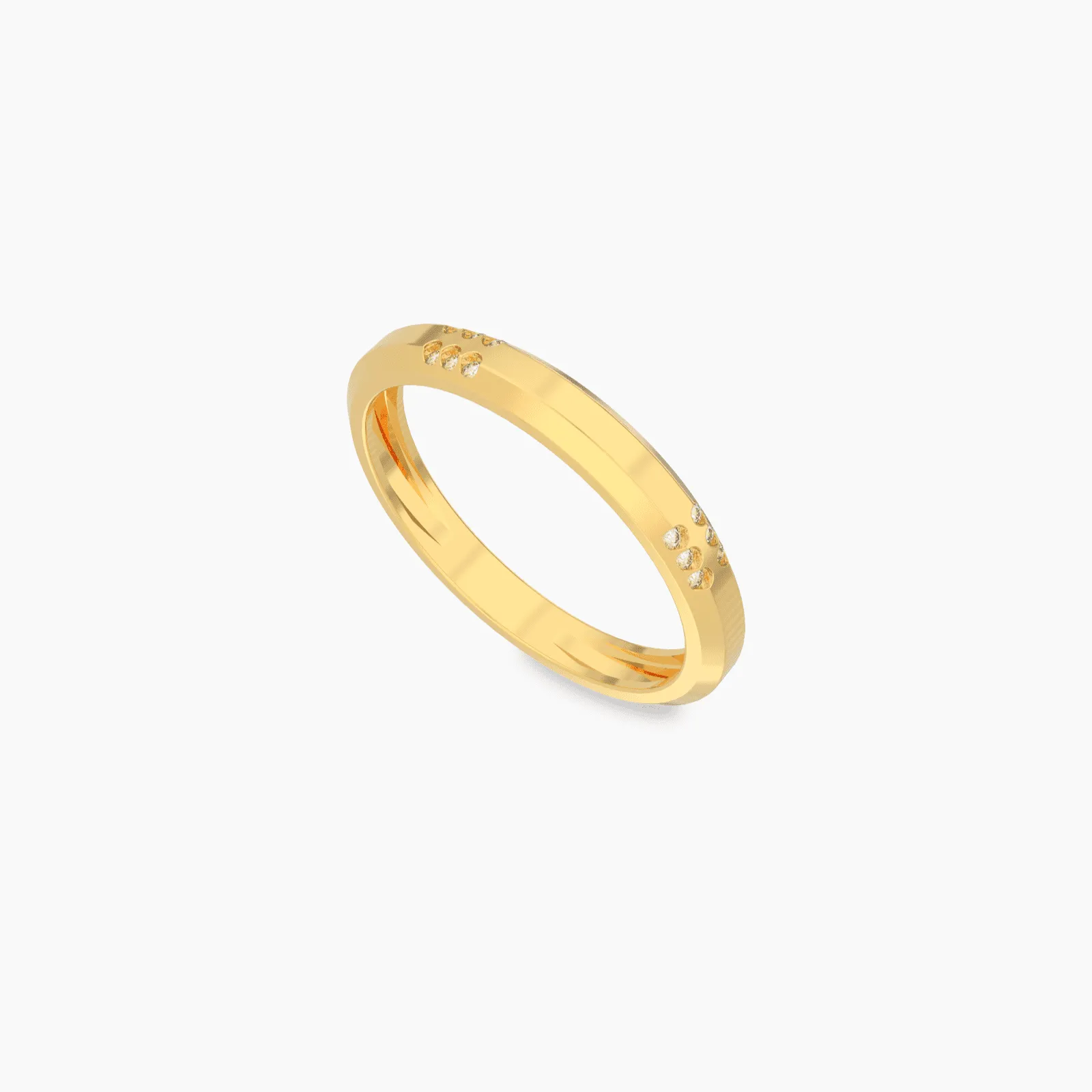 12 Stone Gold Diamond Ring for Him