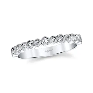 14 KT White Gold Fashion Band With 0.15 ctw