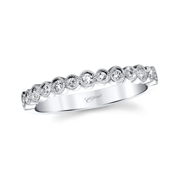 14 KT White Gold Fashion Band With 0.15 ctw