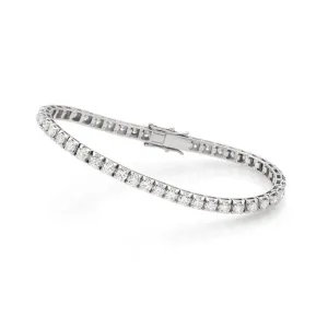 18ct White Gold Diamond Tennis Bracelet - 0.74ct