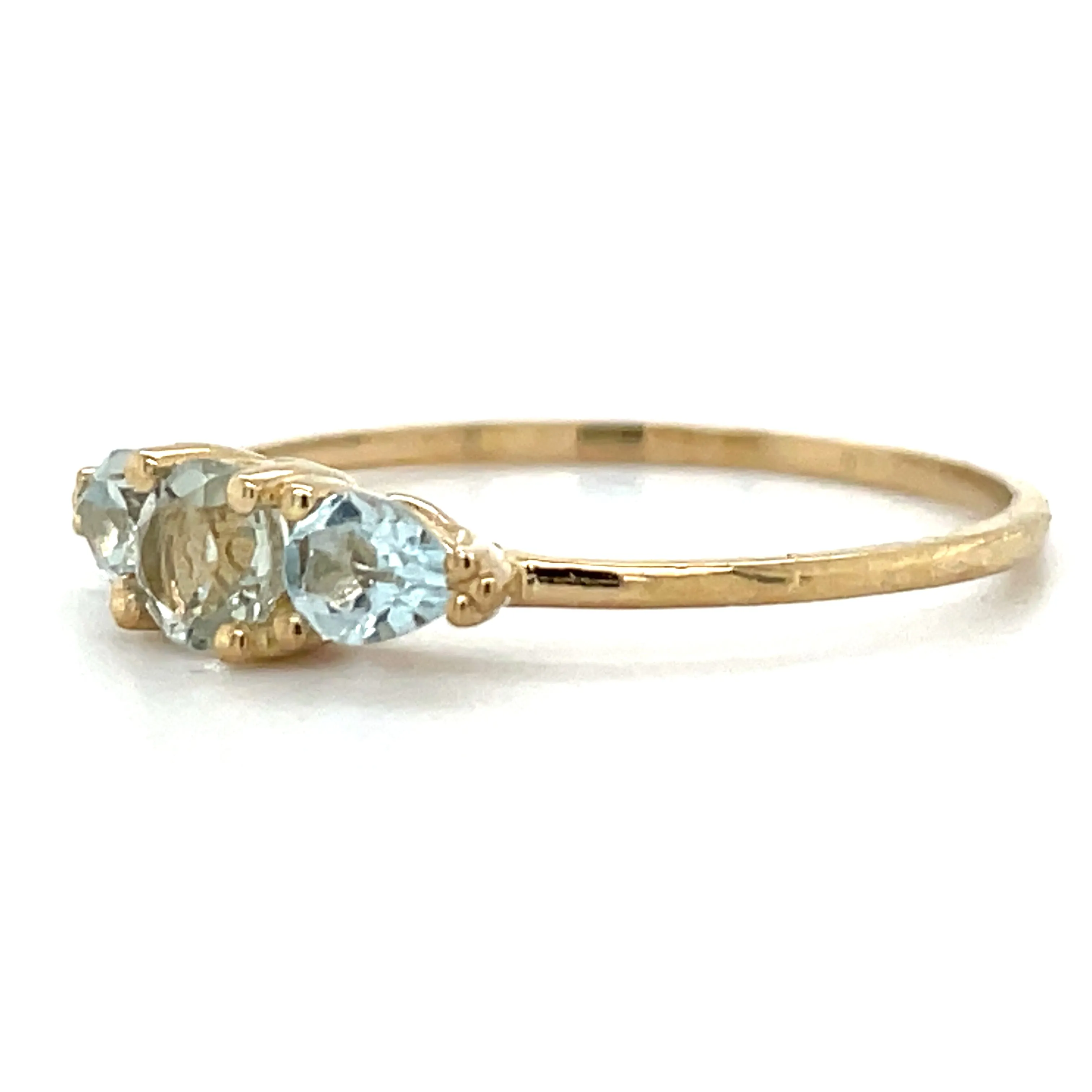 9ct Yellow Gold Earth Grown Mint Green Tourmaline & Blue Topaz Ring