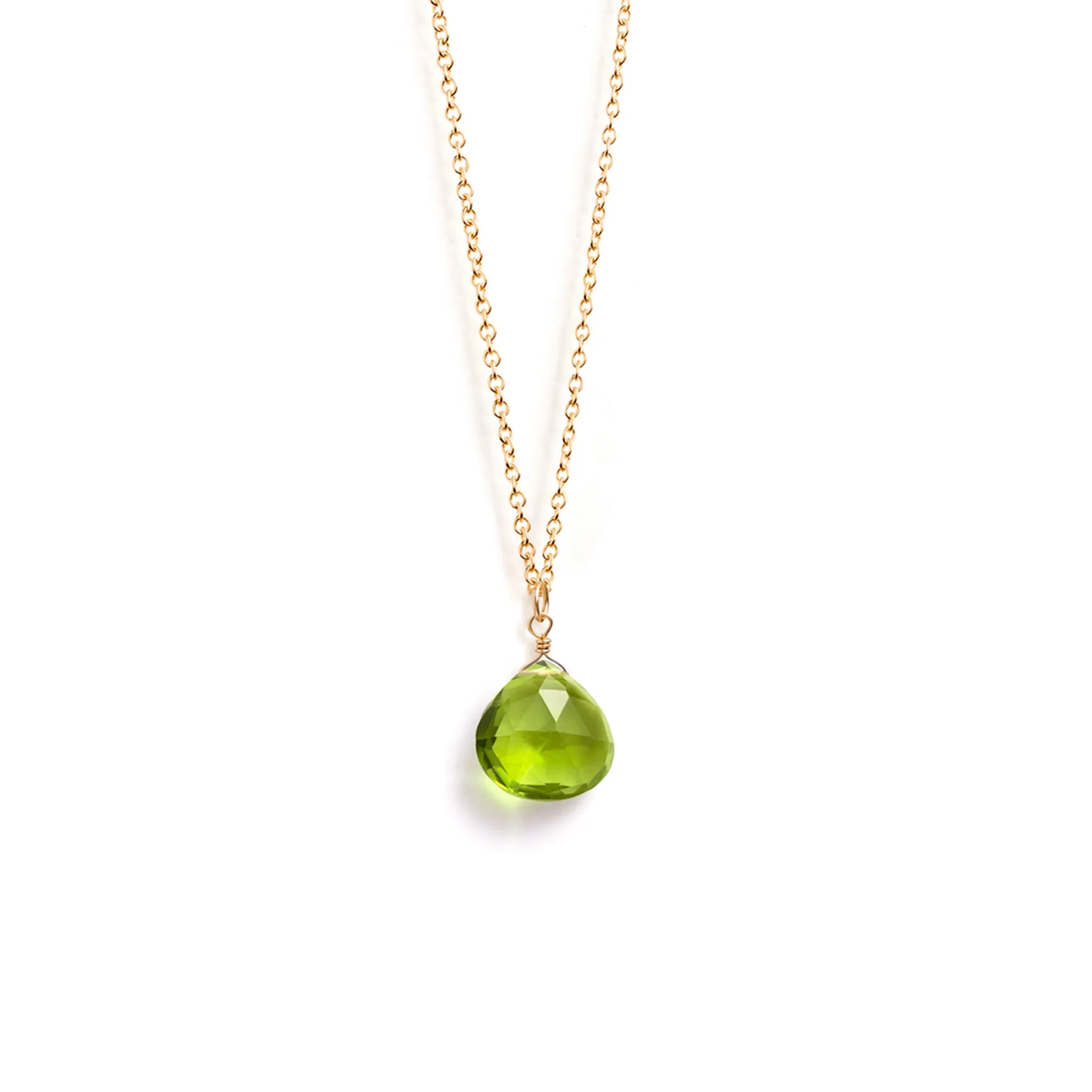 August Peridot Birthstone Pendant Necklace