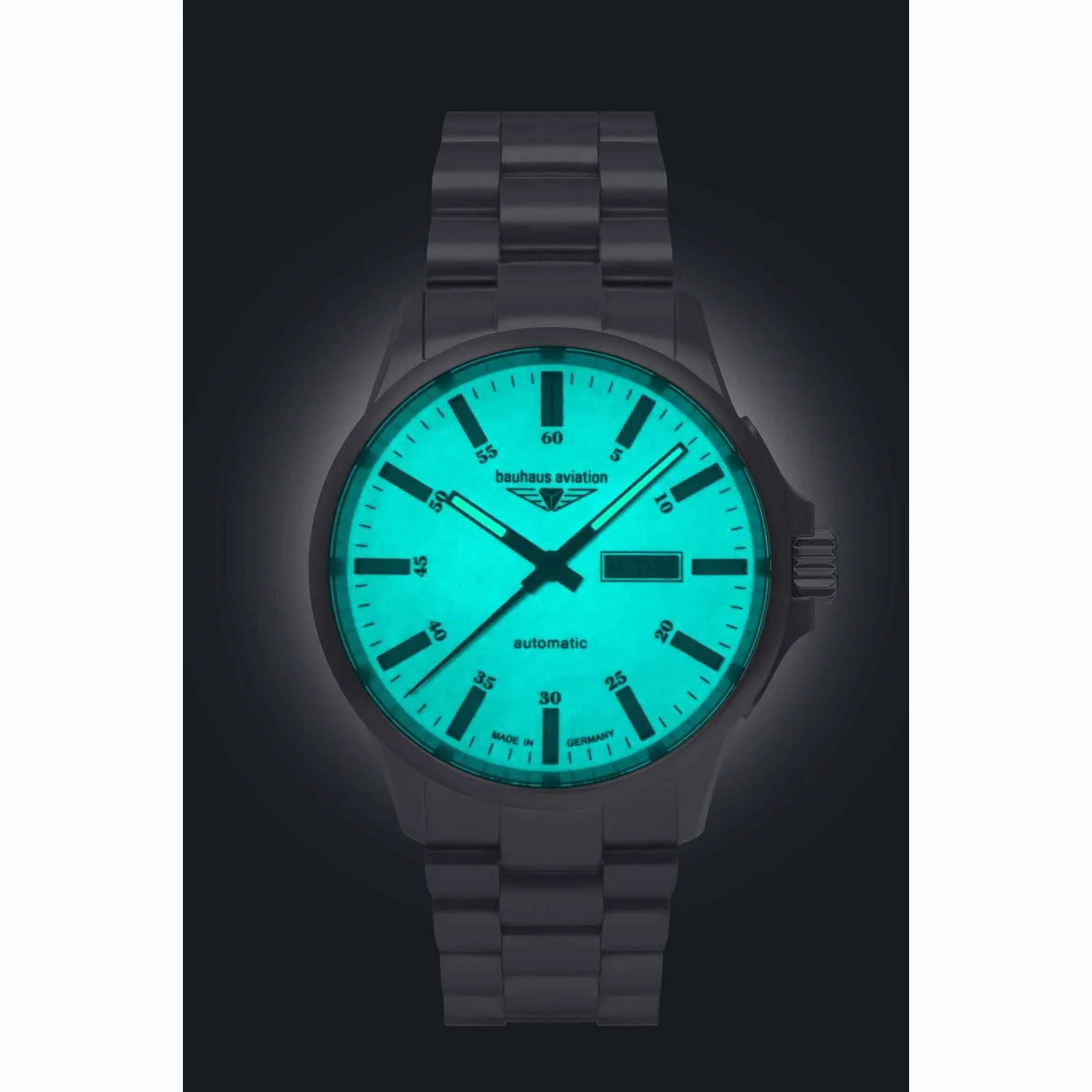 Bauhaus Aviation 2866M5 Men's Day Date Automatic Wristwatch