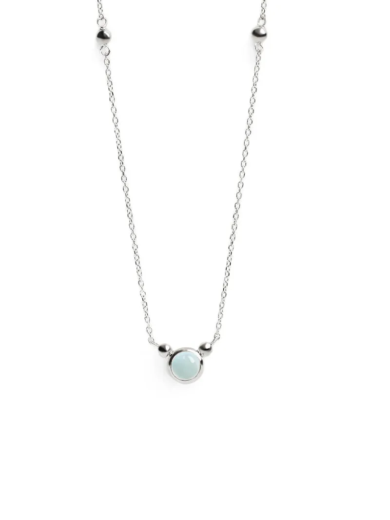 Bonheur Birthstone Necklace - Silver