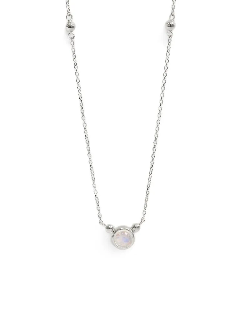 Bonheur Birthstone Necklace - Silver