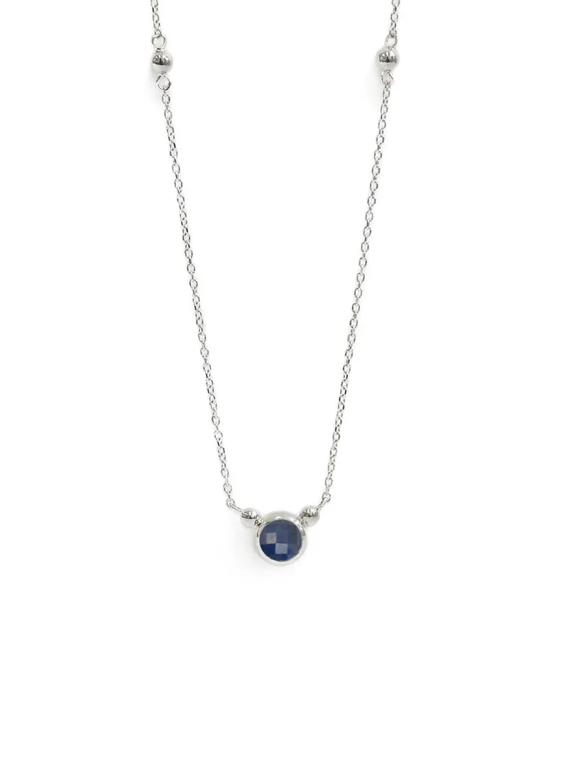 Bonheur Birthstone Necklace - Silver