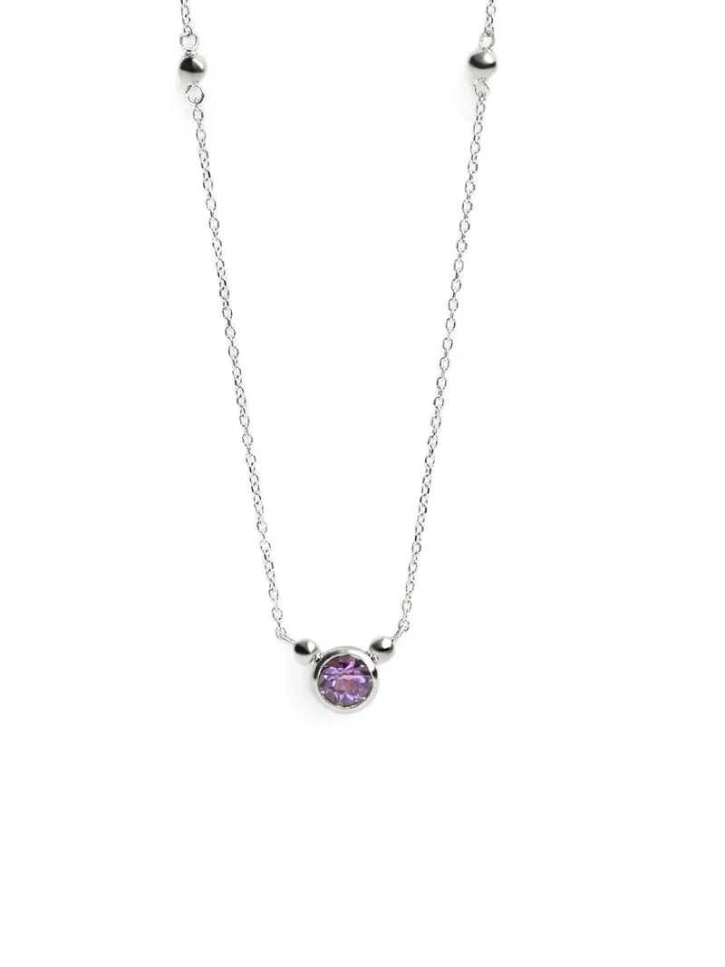 Bonheur Birthstone Necklace - Silver