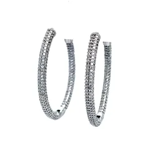 Dazzling Oval Hoop Earrings