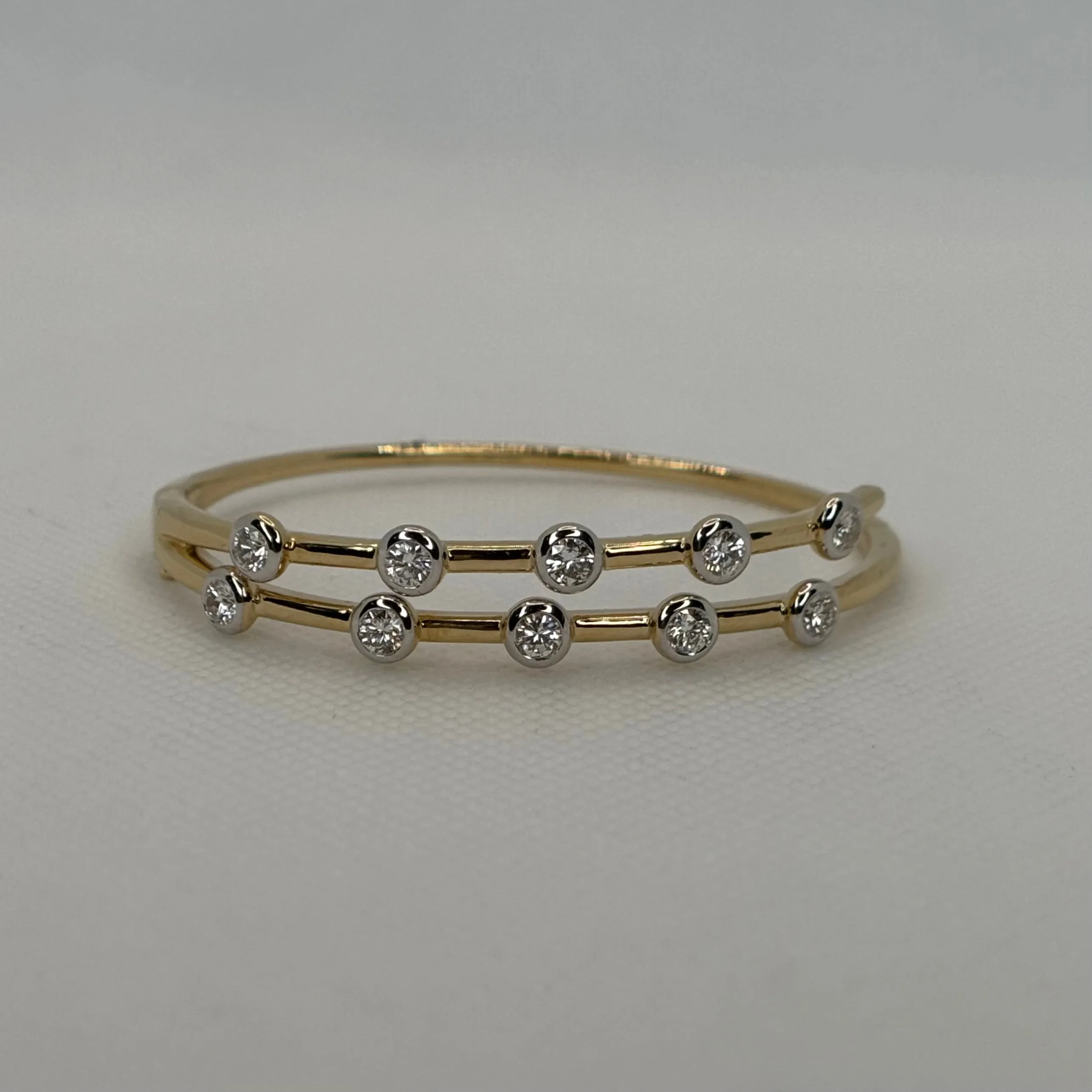 Diamond Bezel 2 Row Bracelet