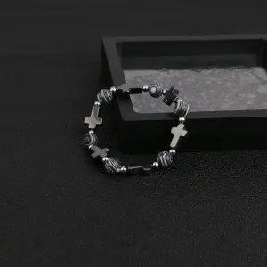 Eclipse Cross Bead Bracelet