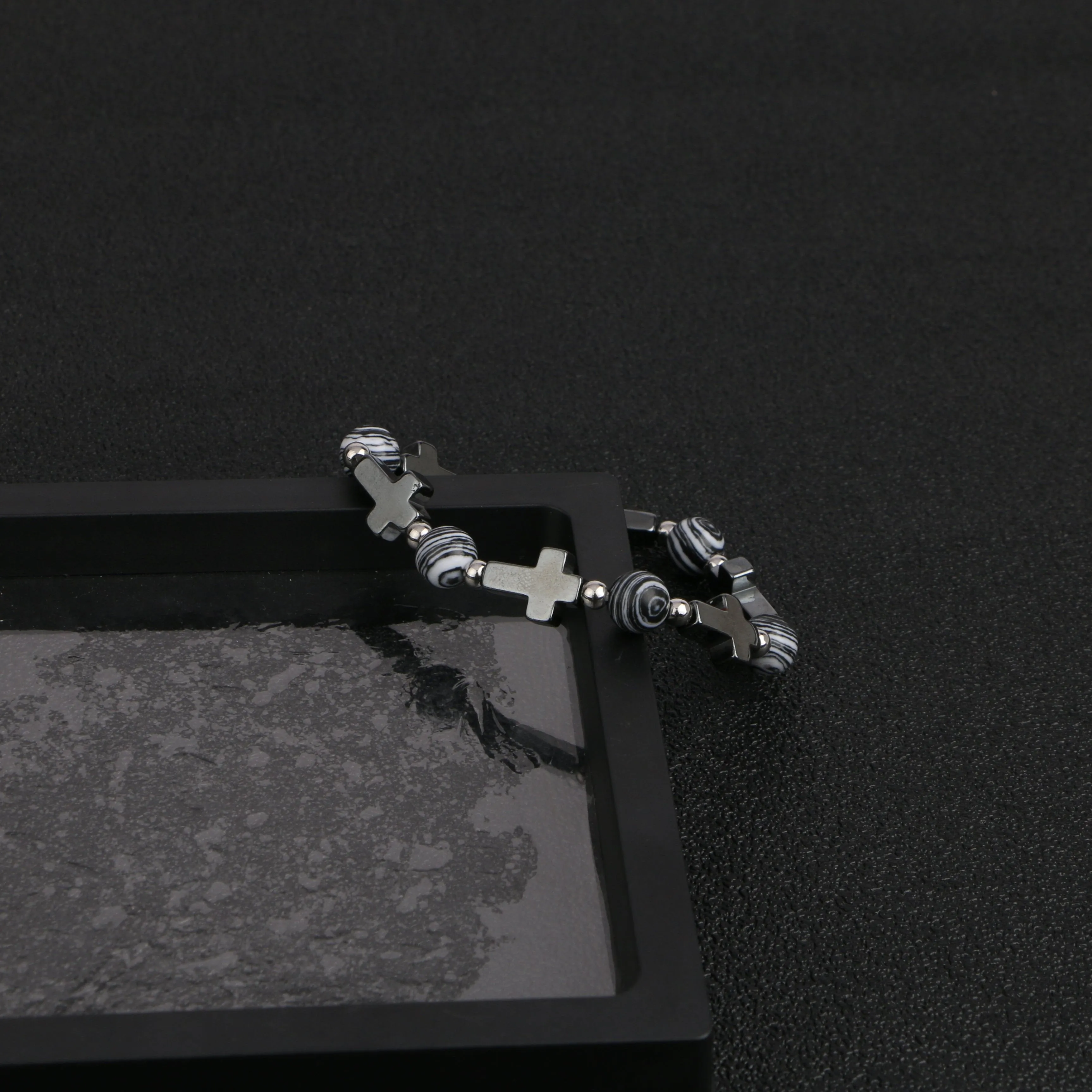 Eclipse Cross Bead Bracelet