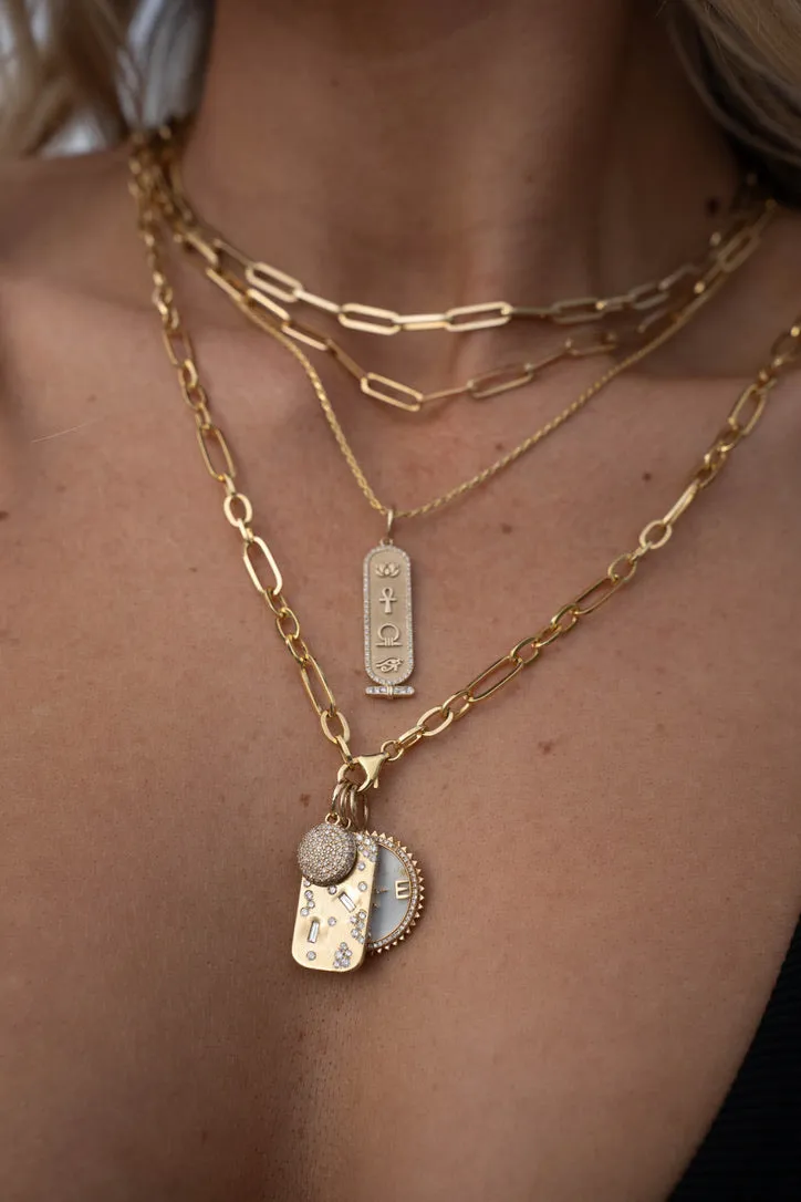 GAIA OVAL MULTI-LINK 14K SOLID GOLD PAPERCLIP CHAIN