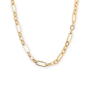 GAIA OVAL MULTI-LINK 14K SOLID GOLD PAPERCLIP CHAIN