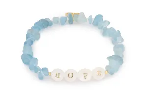 Hope Aquamarine Stretch Bracelet