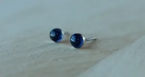 Kyanite Bezel Gemstones, Small (Niobium or Titanium Post Earrings)