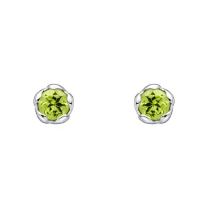 Laura Ashley Semi Percious Peridot Stud Earrings