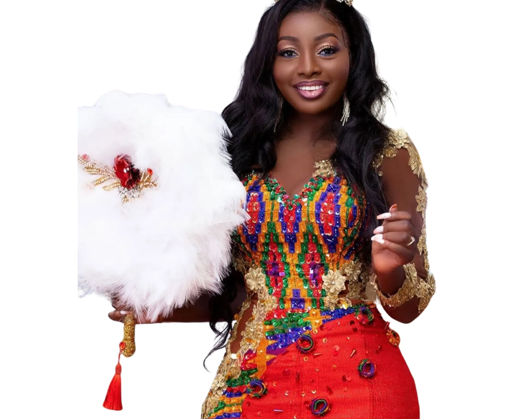 MG Fashion Royal Kente Cloth Dress Design MGP01