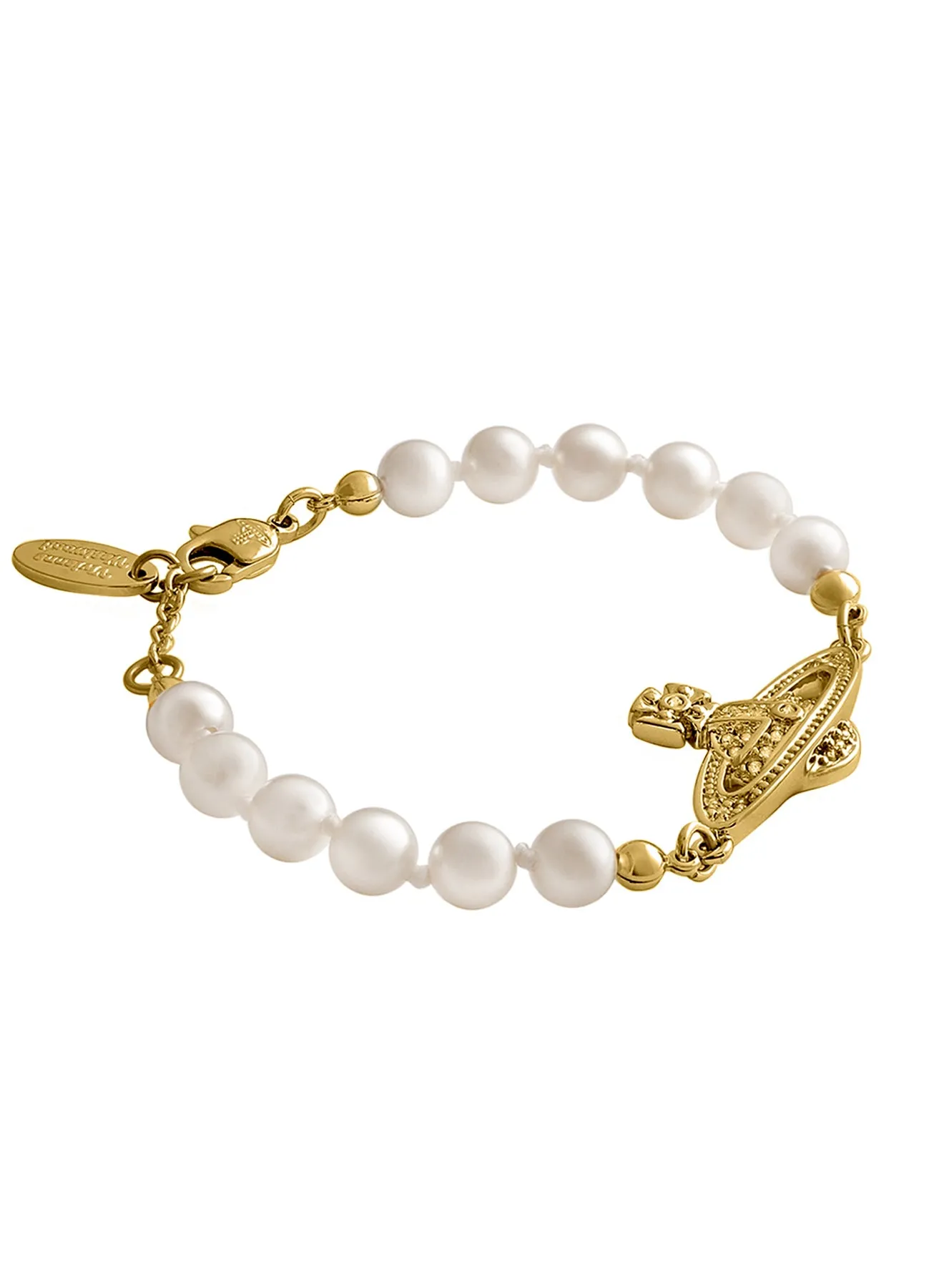 Mini Bas Relief Pearl Bracelet - Gold - 61030001-02R122-CN