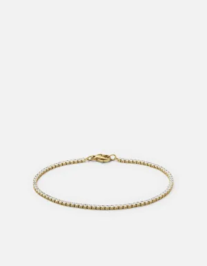 Mirai Micro Tennis Bracelet, Gold Vermeil/Topaz