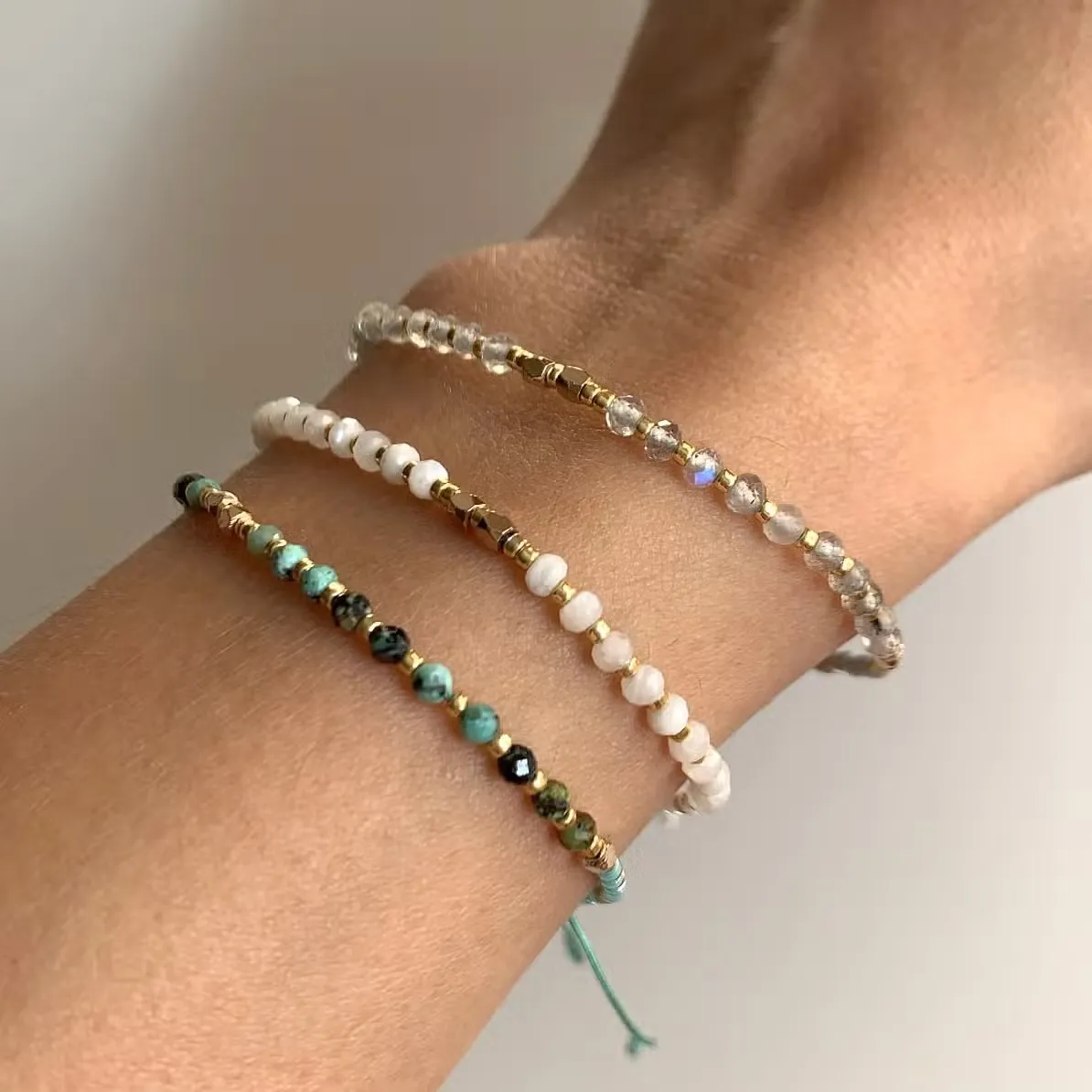 Moonstone Stacking Bracelet