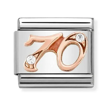NOMINATION Link Rose Gold and CZ Number 70