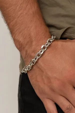 Paparazzi Bracelet ~ Titanium Titan - Silver