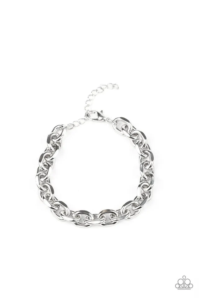 Paparazzi Bracelet ~ Titanium Titan - Silver