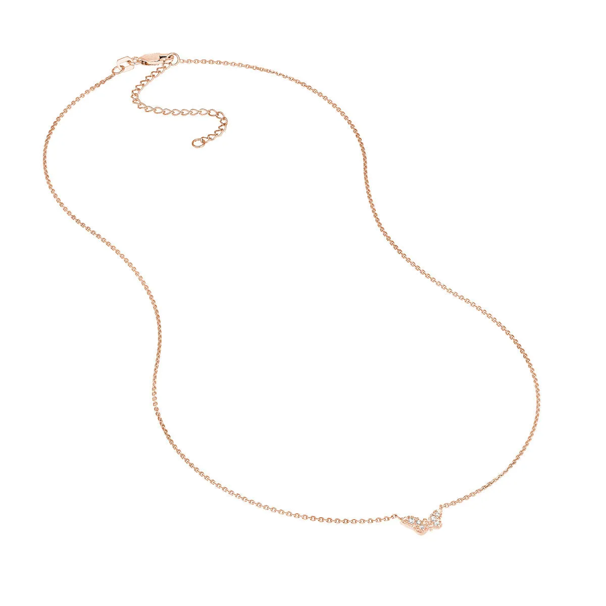 Plated Sterling Silver Mini Butterfly Necklace