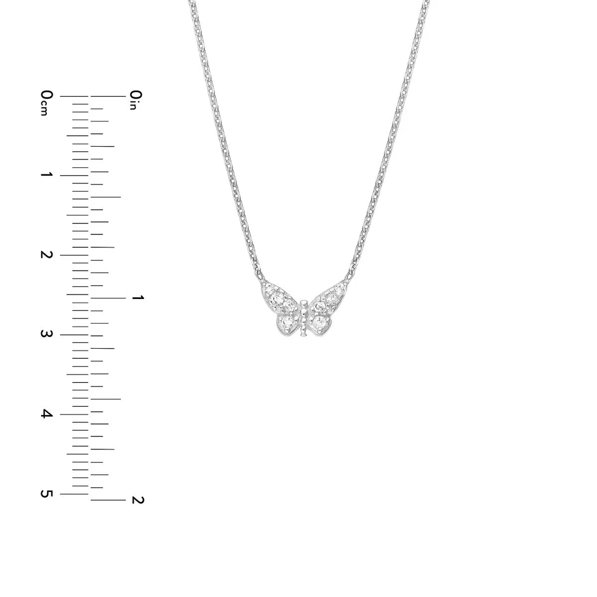 Plated Sterling Silver Mini Butterfly Necklace