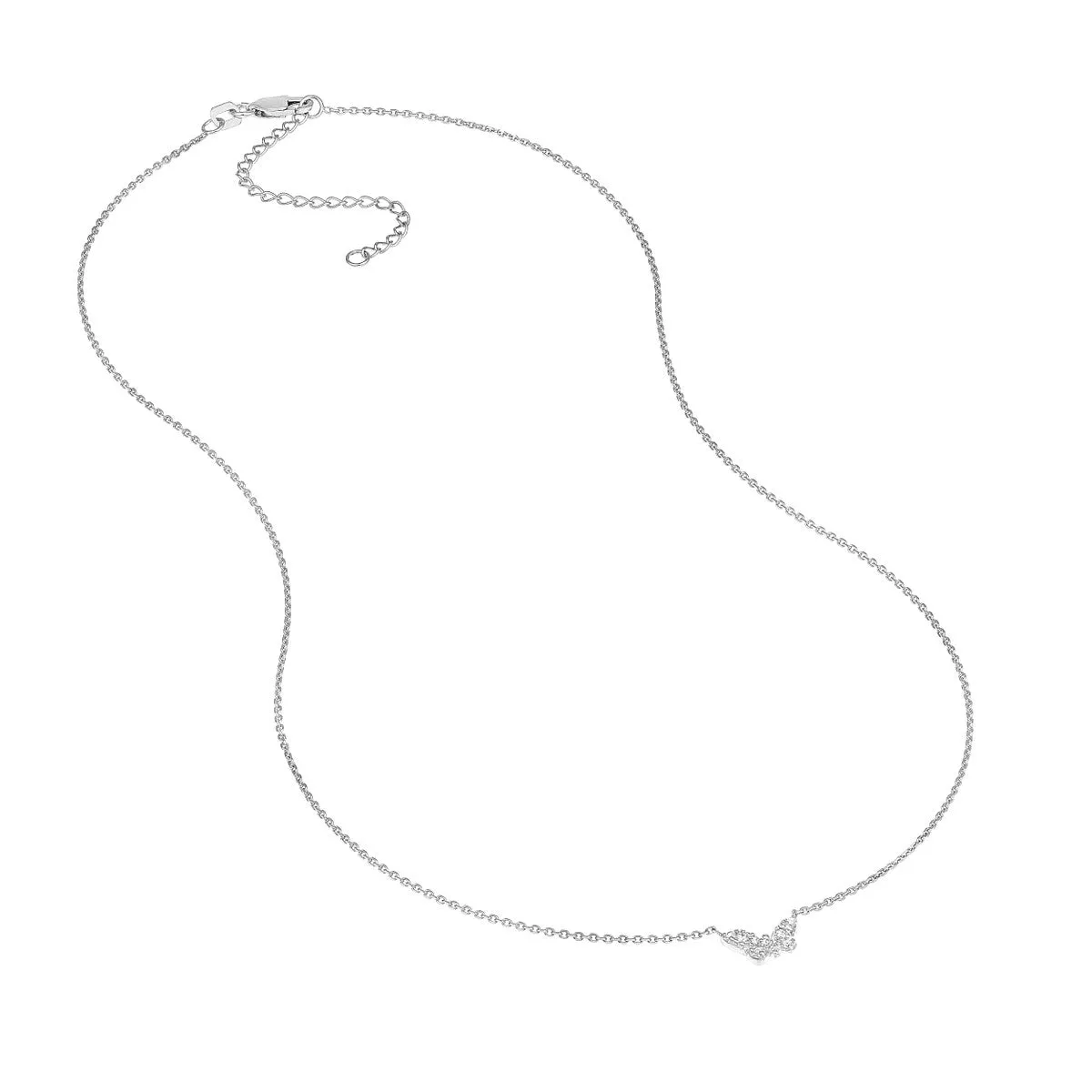 Plated Sterling Silver Mini Butterfly Necklace
