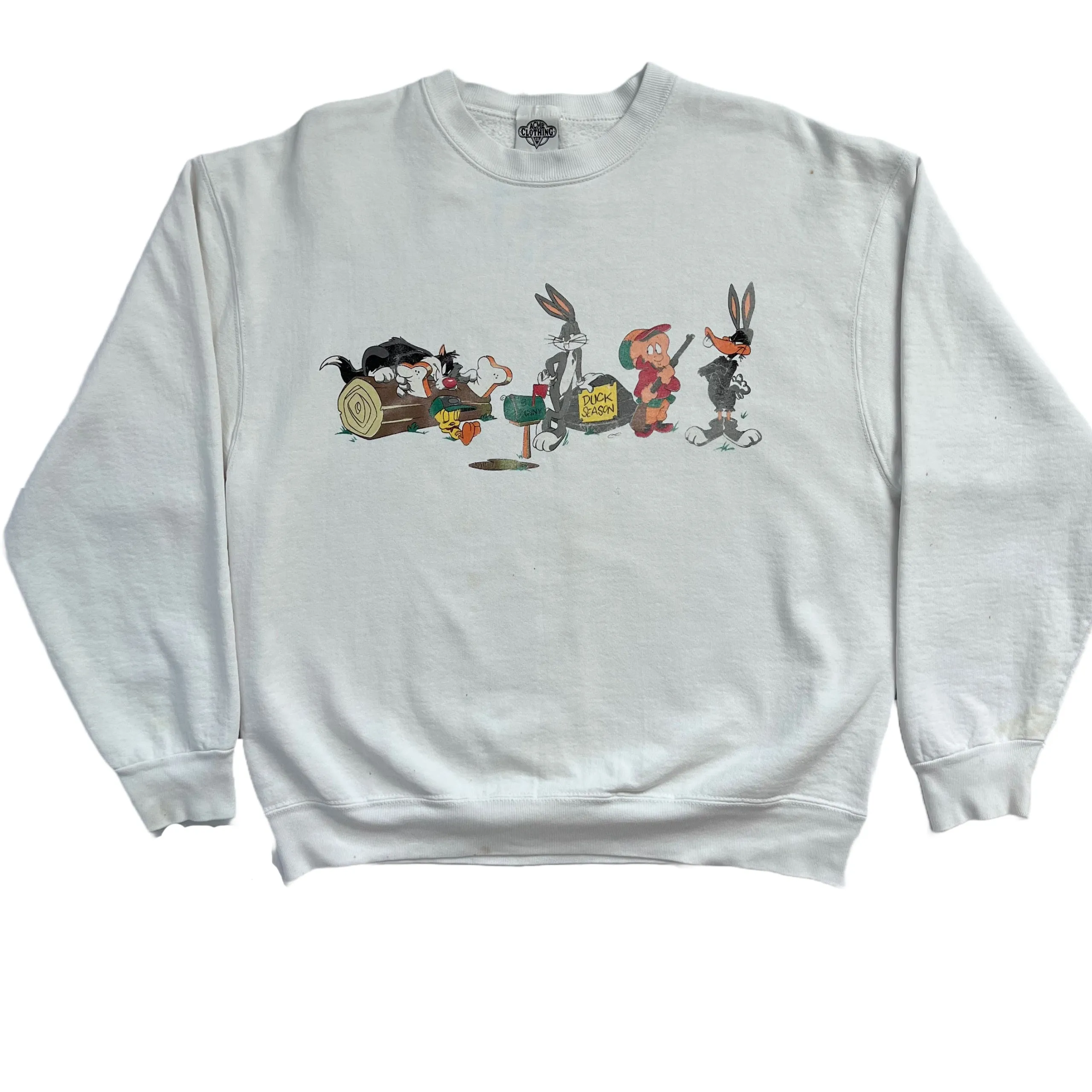Rare Vintage Looney Tunes Sweatshirt. Double Sided