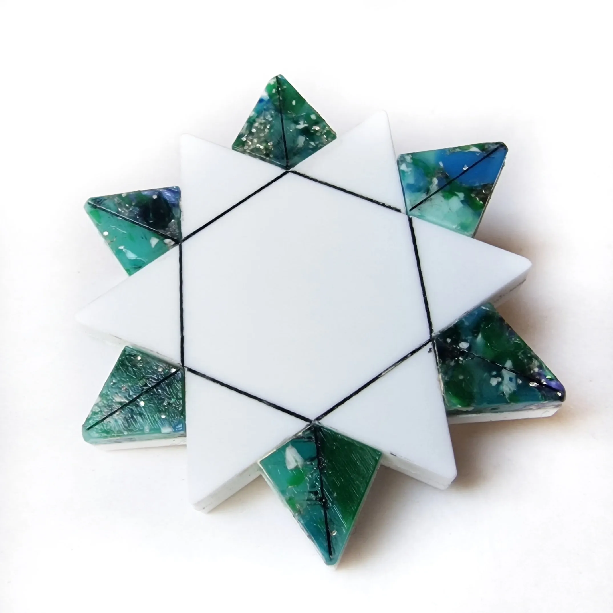 Spilla origami fiocco di neve