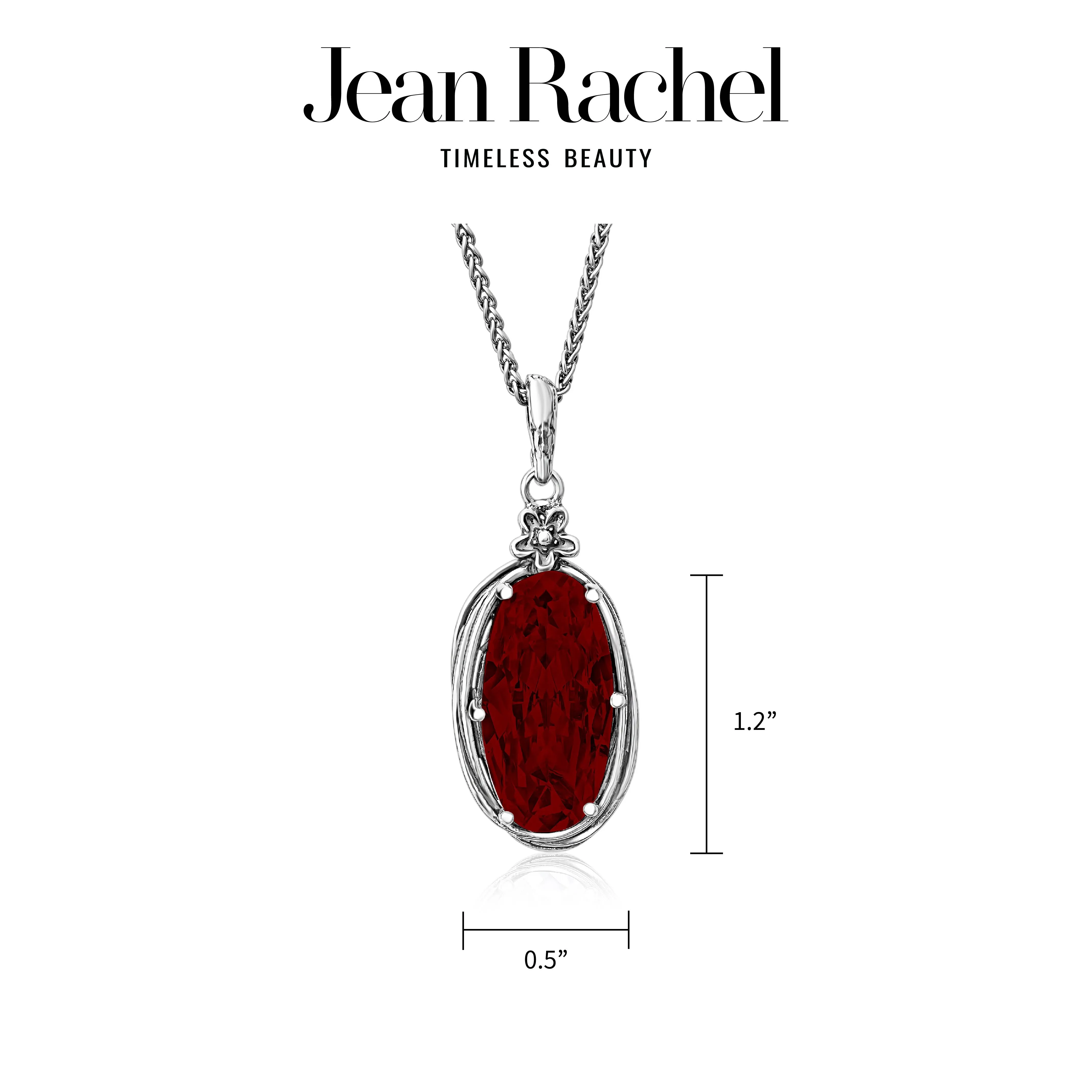 Sterling Silver Garnet CZ Floral Wire Wrap Necklace