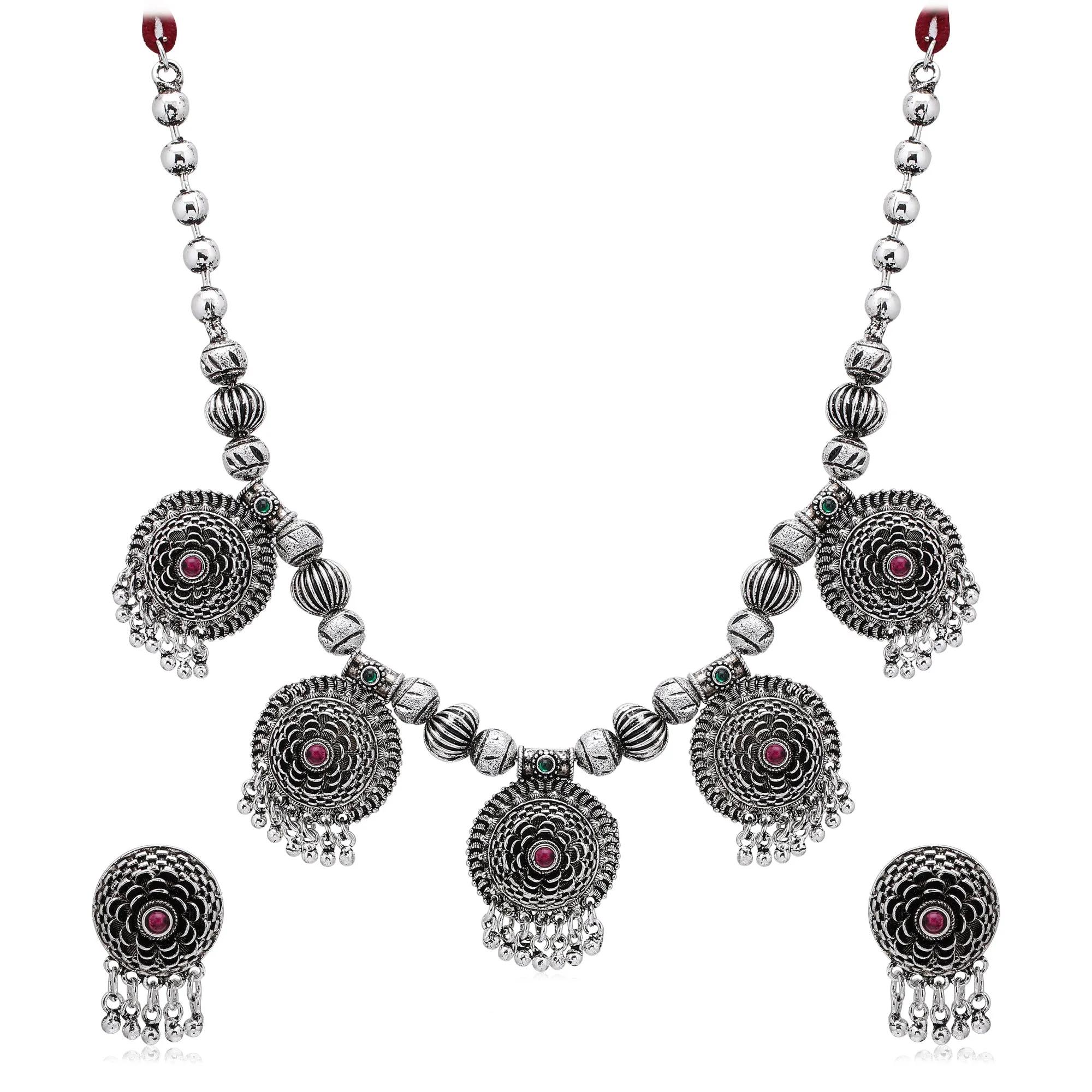 Sukkhi Dazzling Oxidised Necklace Set for Women