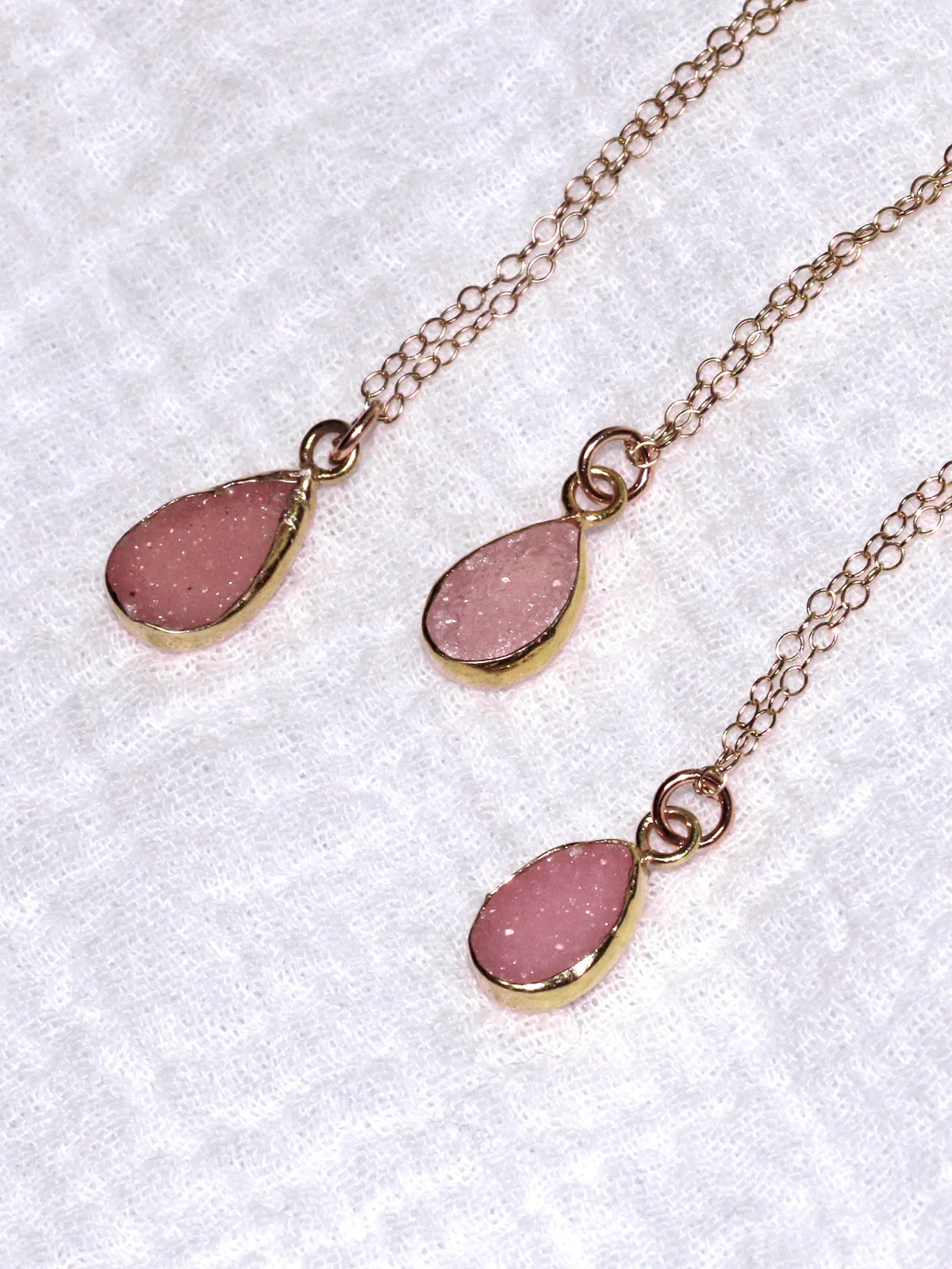 Susan Rifkin Druzy Charm Gold Necklaces | More Colors & Shapes!