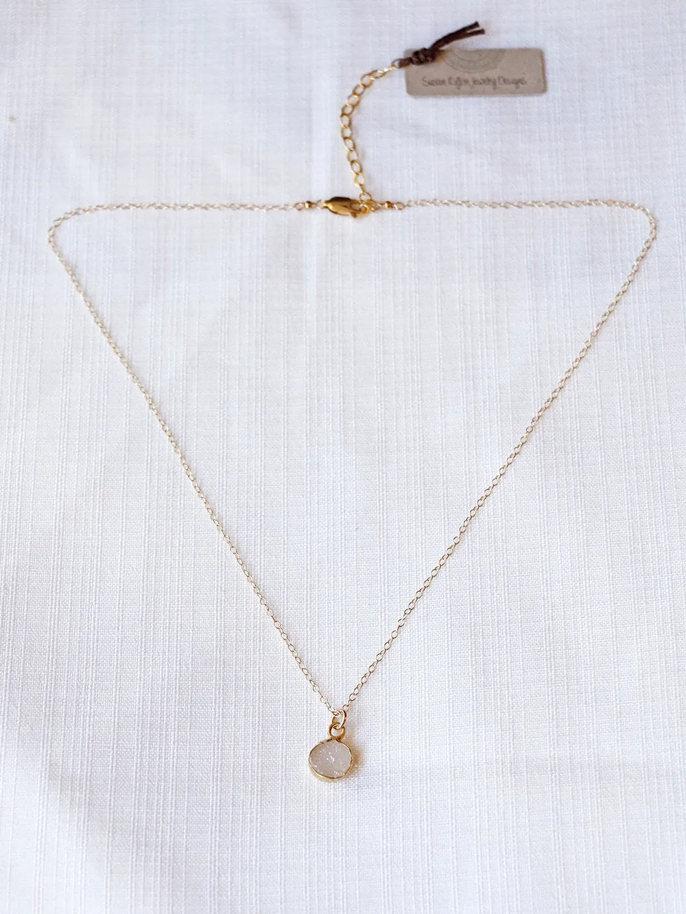 Susan Rifkin Druzy Charm Gold Necklaces | More Colors & Shapes!