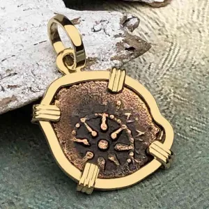 Top Grade Biblical Widow's Mite in 14K Gold Pendant | Artifact #3334