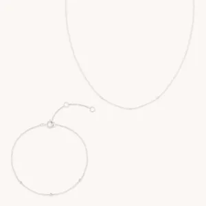 Topaz Shimmer Gift Set in Solid White Gold
