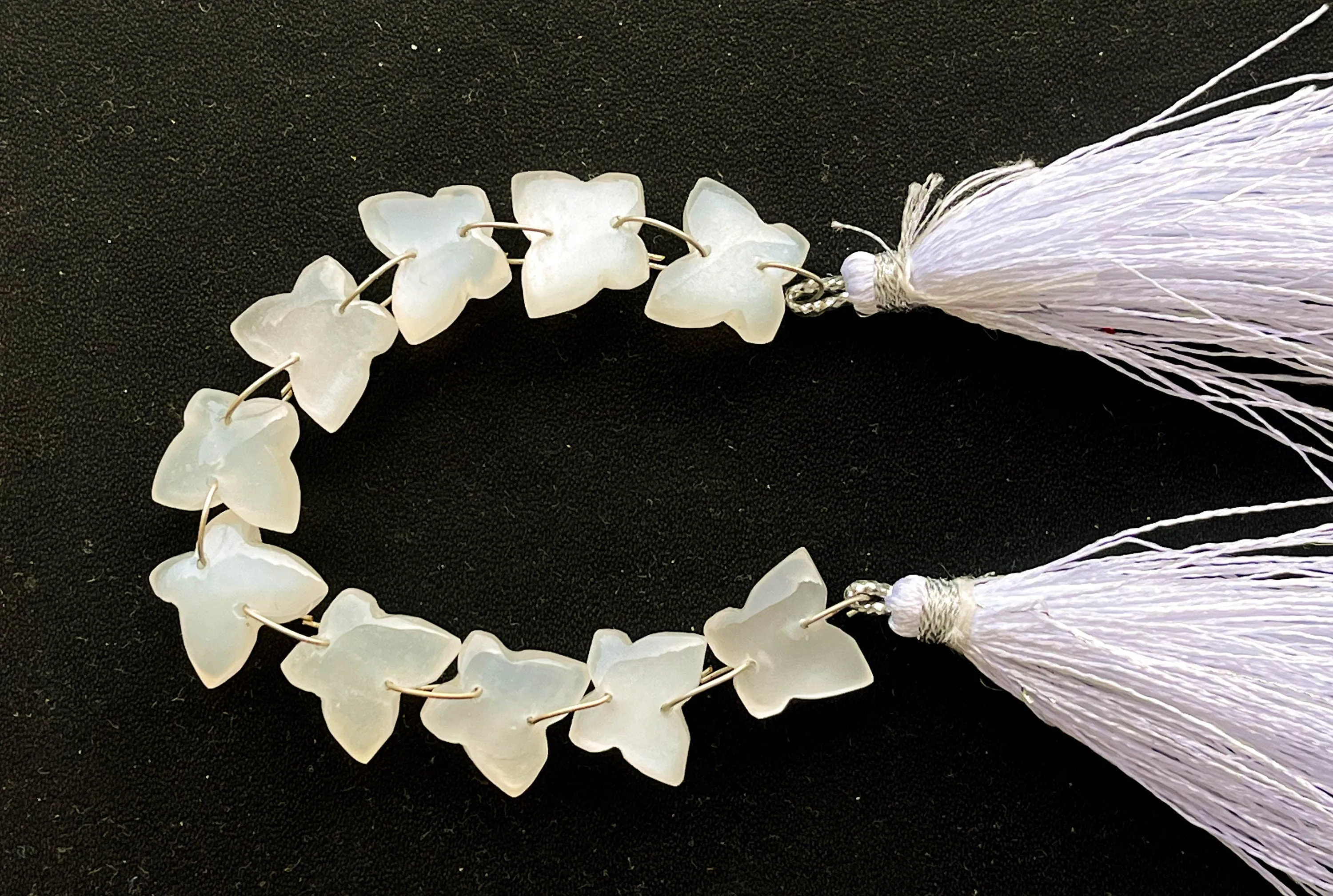 White Moonstone Smooth Butterfly Shape Double Drill Beads, Rare Gemstone Design for Jewelry Making, 10x12mm, 10 Pieces String