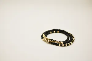 Women's 14K and Japanese Beads Double Bracelet