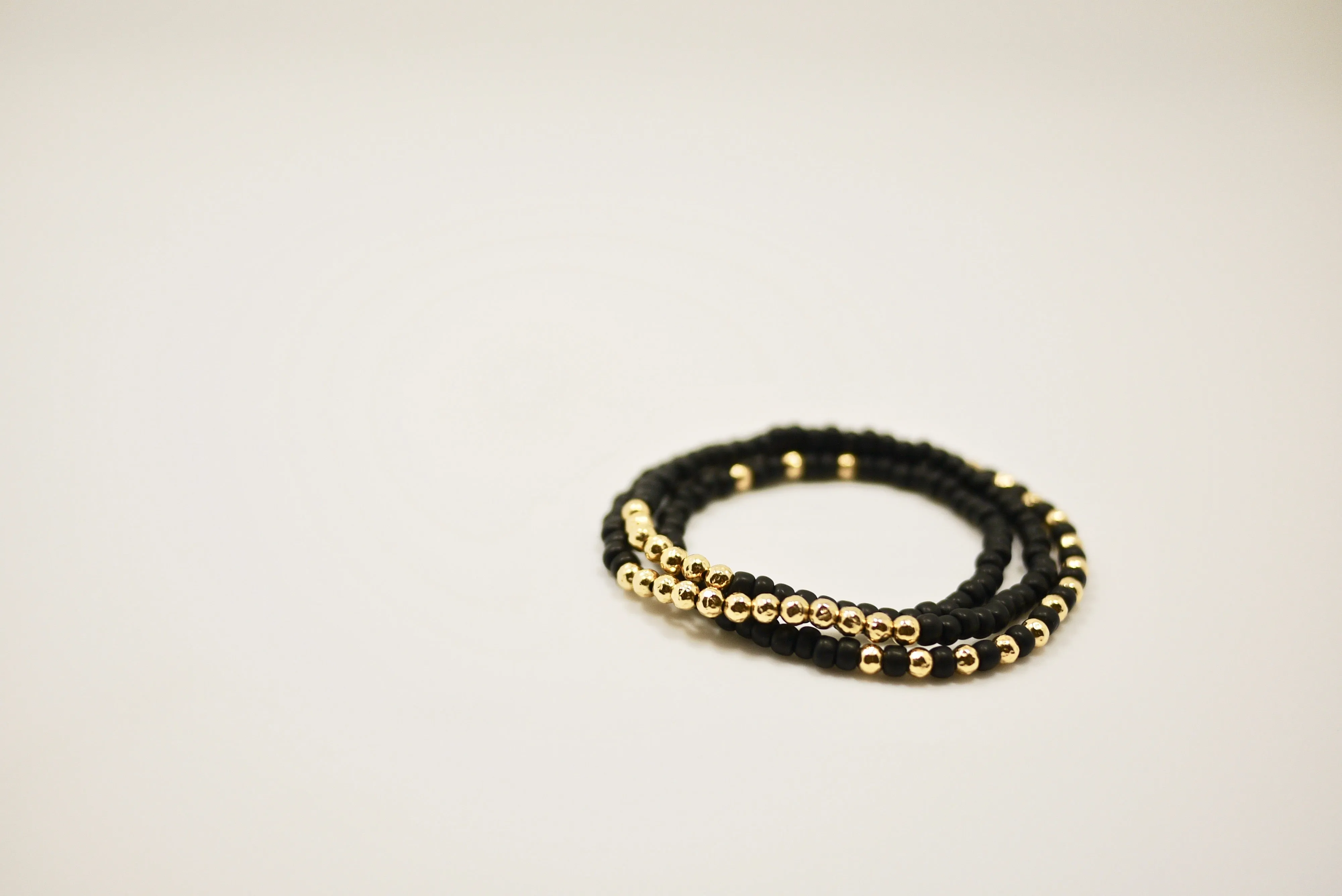 Women's 14K and Japanese Beads Double Bracelet